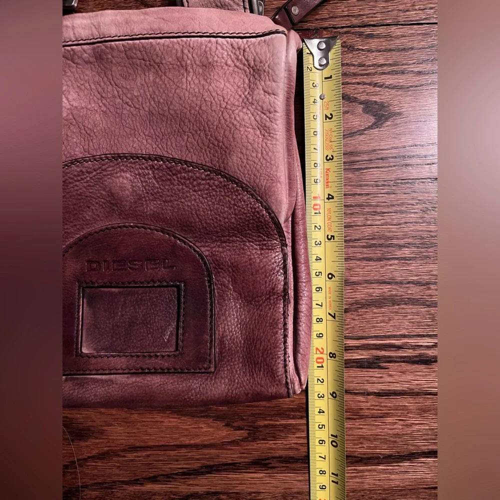 DIESEL Tan Leather Messenger Bag